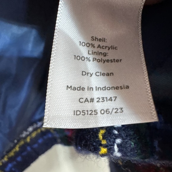 TALBOTS Navy/Red/Multi Glee Plaid Tweed Jacket Size 10 NWT - Picture 11 of 11